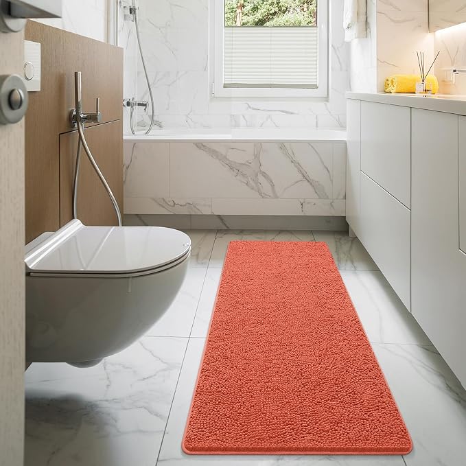 LOCHAS Luxury Bathroom Rug Shaggy Bath Mat 24 x 60 Inch, Washable Non Slip Bath - Image 7