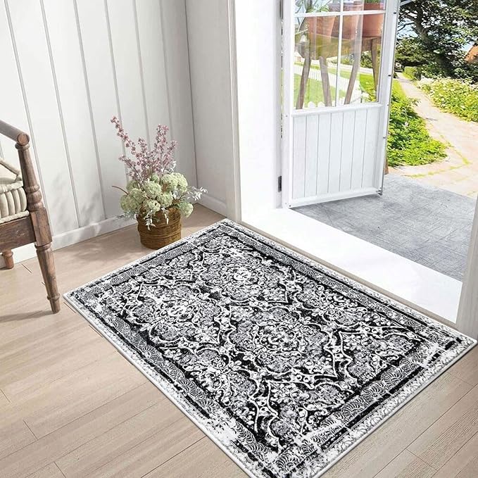 Vaukki Hallway Runner Rug, Vintage Shaggy Soft Laundry Rug Runner, Non Slip by Vaukki