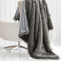 HORIMOTE HOME Luxury Plush Faux Fur Throw Blanket, Long Pile Grey by HORIMOTEHOME