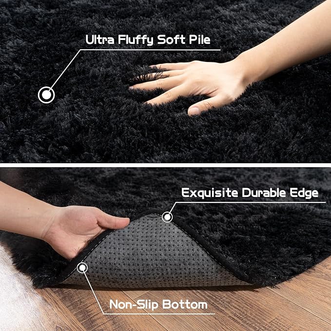 Pionblank Large Rug for Living Room 6x9 Feet, Modern Soft Shag Area Rug - Image 6