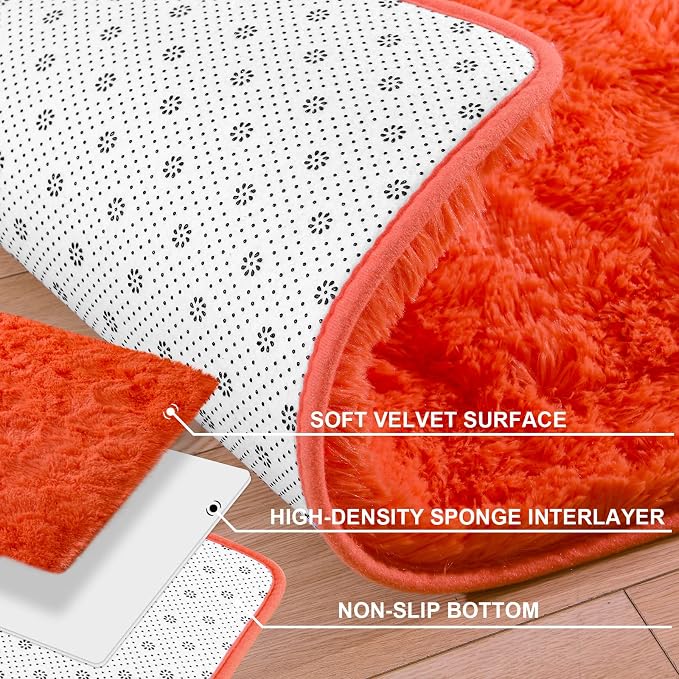 Merelax Soft Modern Indoor Shaggy Area Rug - Image 5