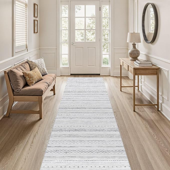cotiled Hallway 2.6x8 Runner Rugs: Washable Boho Rugs - Image 6