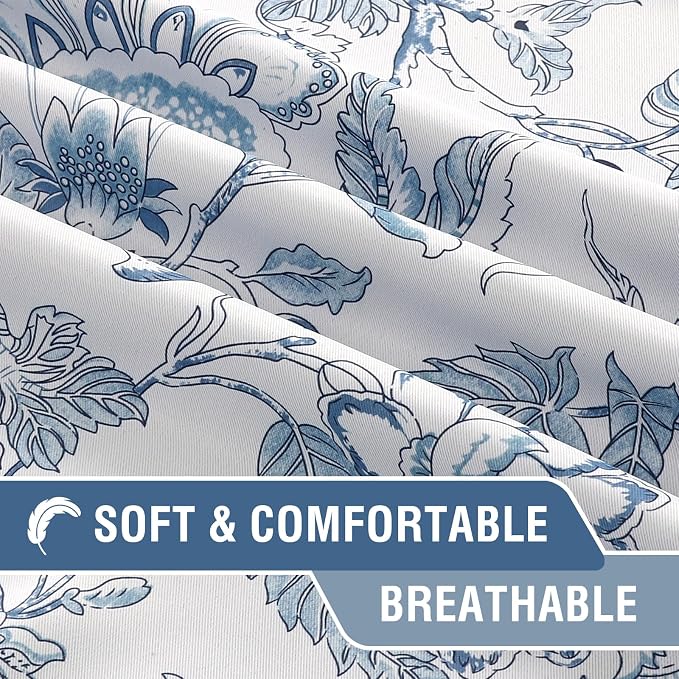 H.VERSAILTEX Blackout Curtains 96 Inch Length 2 Panels Set Floral Print Curtain - Image 5