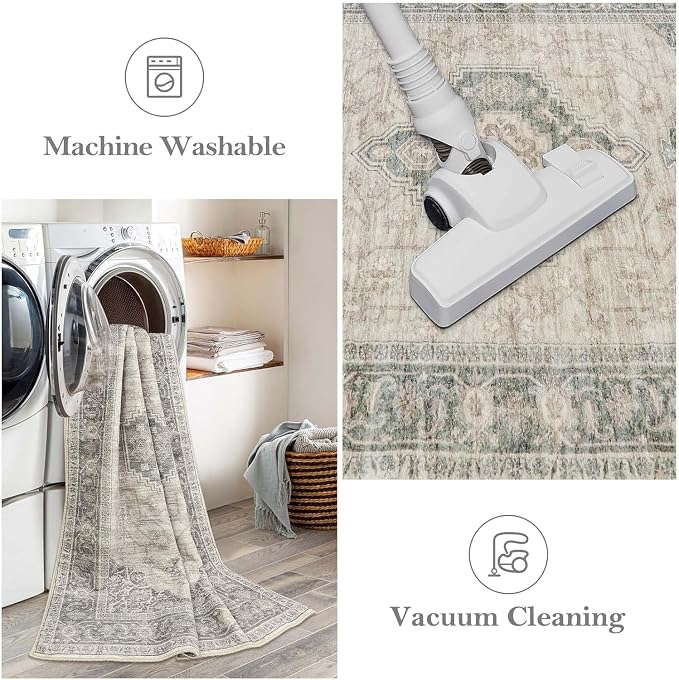 Lahome Oriental Hallway Runner Rug, 2.5x12 Washable Runners - Image 4