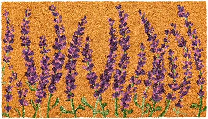 Juvale Lavender Floral Door Mat by Juvale