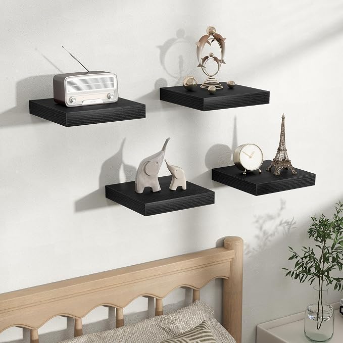 Fun Memories Floating Shelves for Wall, Rustic Wood Wall Mounted Shelves for - Image 5
