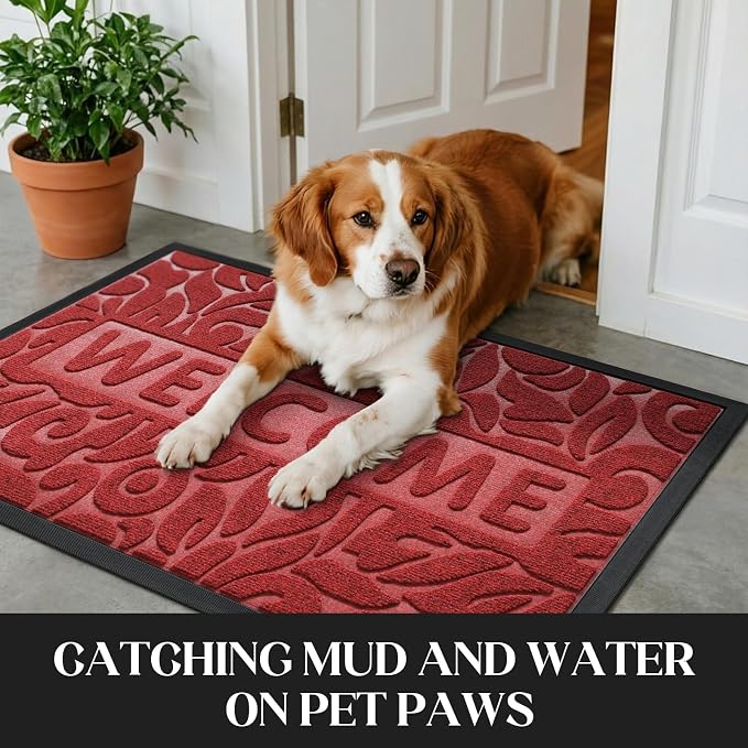 Yimobra Large Welcome Mat 47x32, Waterproof Non-Slip Outdoor Mats - Image 4