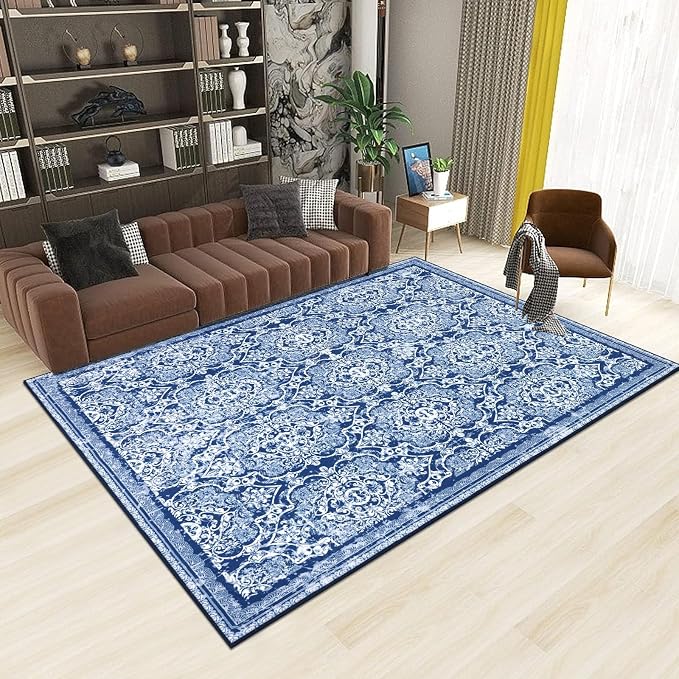 Vaukki Living Room Rug, Vintage Shaggy Soft Laundry Rug, Non Slip Kitchen Area - Image 7