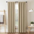 Eclipse Darrell Modern Blackout Thermal Rod Pocket Window Curtains by EclipseCurtains