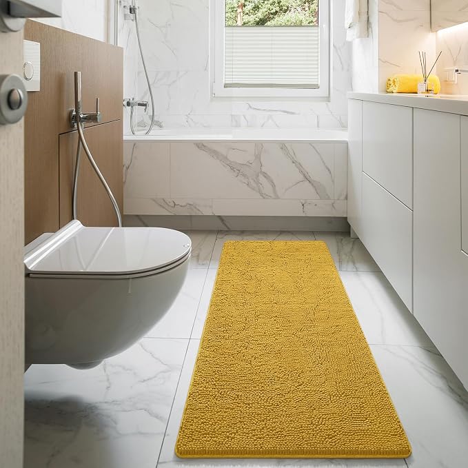 LOCHAS Luxury Bathroom Rug Shaggy Bath Mat 24 x 70 Inch, Washable Non Slip Bath - Image 7