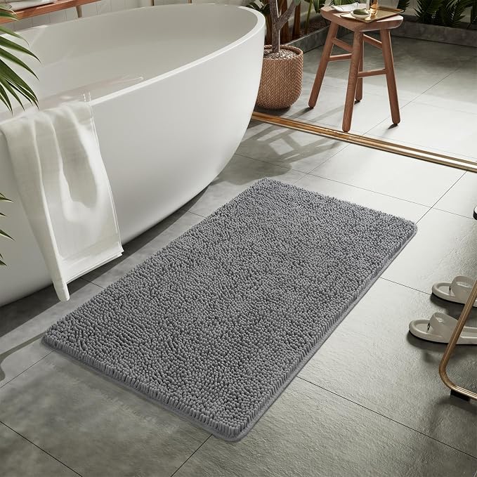 LOCHAS Luxury Bathroom Rug Shaggy Bath Mat 24 x 36 Inch, Washable Non Slip Bath - Image 7