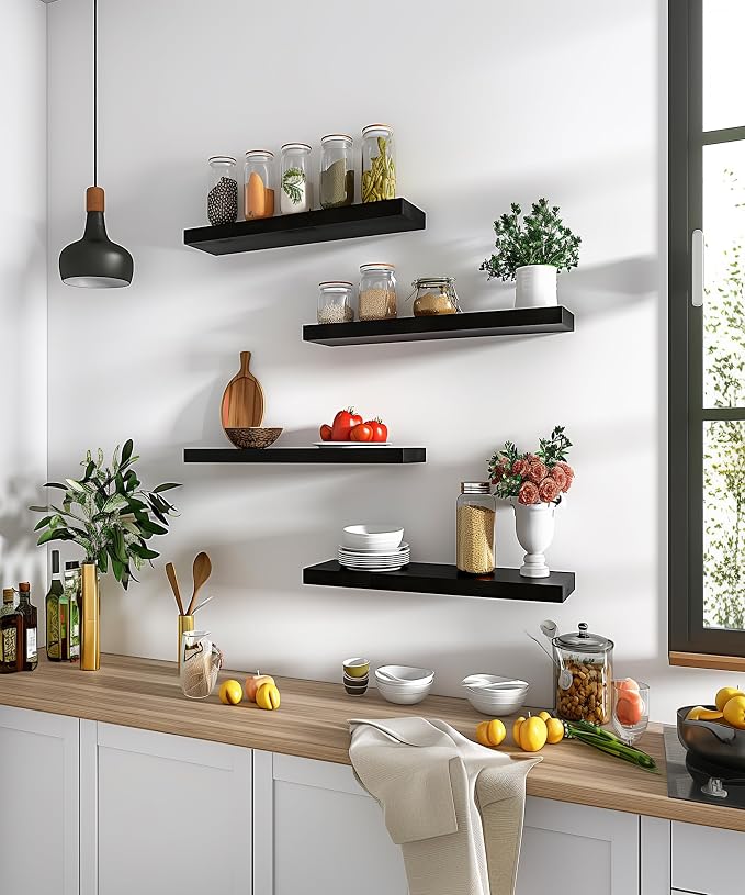 PHPH Wood Floating Shelves for Wall, Wooden Wall Shelves for Bedroom - Image 7