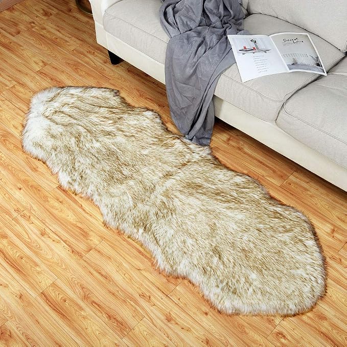 Carvapet Luxury Soft Faux Sheepskin Chair Cover Seat Cushion Pad Plush Fur Area - Image 2