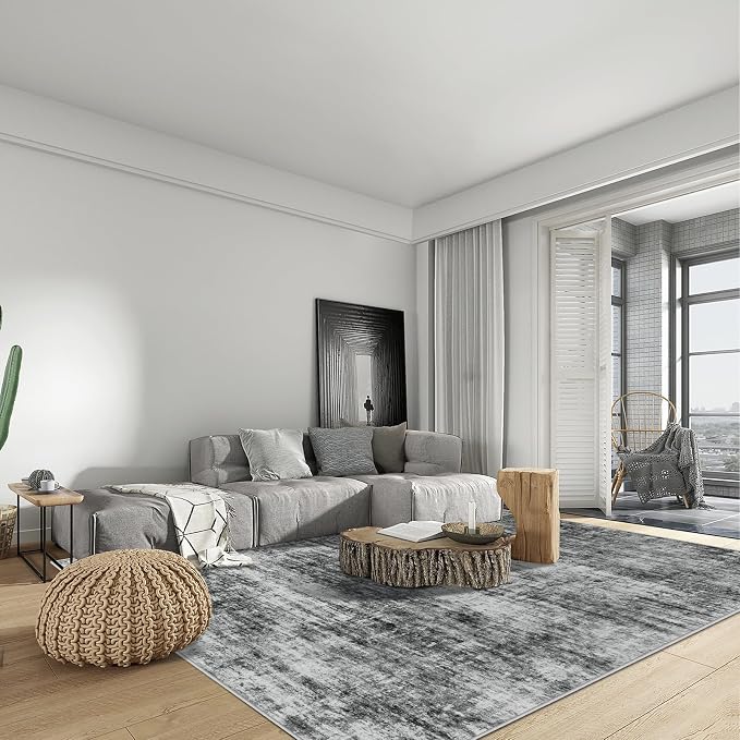 5x7 Area Rugs Washable Rug: Modern Abstract Living Room Rug Soft Anti-Skid Thin - Image 4