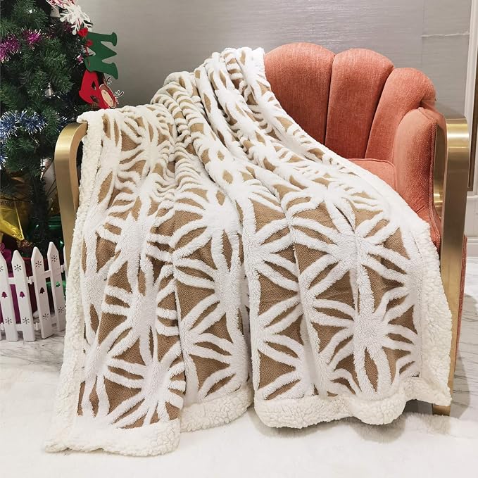 LOMAO Sherpa Fleece Blanket for Mom Cozy Soft Throw Blanket for Women Men - Image 8