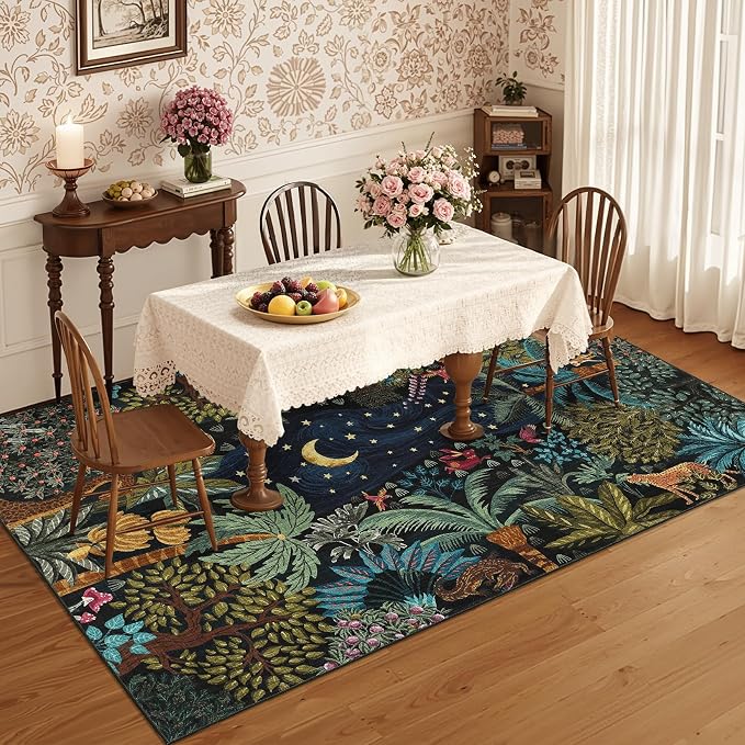 GarveeHome Area Rugs 8x10 for Living Room, Jungle Animal Large Washable Rug - Image 6