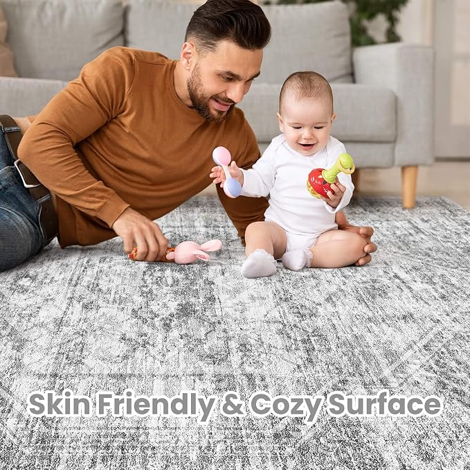 Vintage Living Room Area Rug 9x12 - Image 3