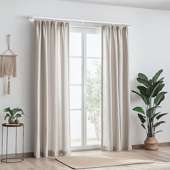 Zeerobee Curtain Rods for Windows 66 to 120, 1 Inch Industrial Wrap Around - Image 2