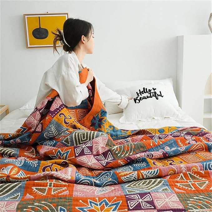 MSGKV Spring Cotton Throw Boho Blanket - Image 7