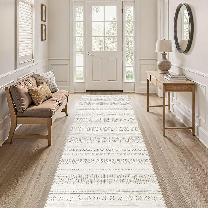 cotiled Washable 3x8 Runner Rugs: Washable Boho Rugs - Image 2