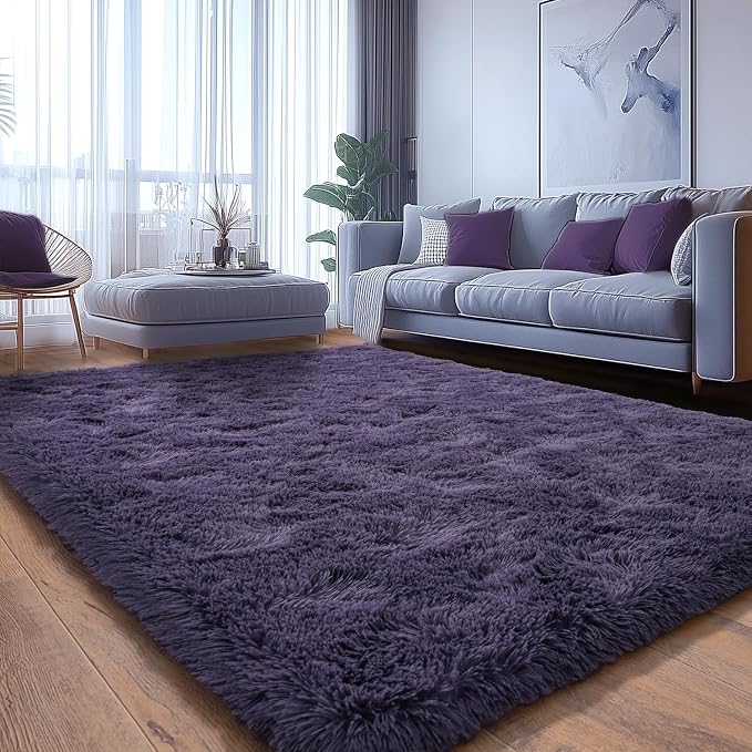 Extra Large 9x12 Feet Fuzzy Rug Fluffy Rug - Image 2