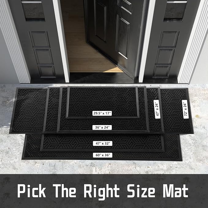 Yimobra Extra Large Door Mat 60x36, All-Weather Waterproof Outdoor Mats - Image 5
