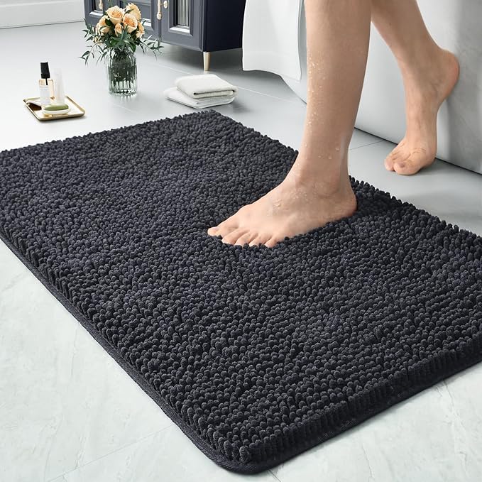 LOCHAS Luxury Bathroom Rug Shaggy Bath Mat 24 x 36 Inch, Washable Non Slip Bath by LOCHAS