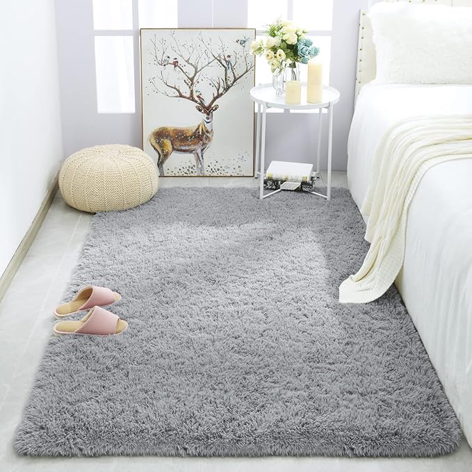 Merelax Soft Modern Indoor Shaggy Area Rug by Merelax