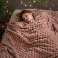 NEWCOSPLAY Super Soft King Blanket Pink Premium Silky Flannel Fleece 3D Clouds by NEWCOSPLAY