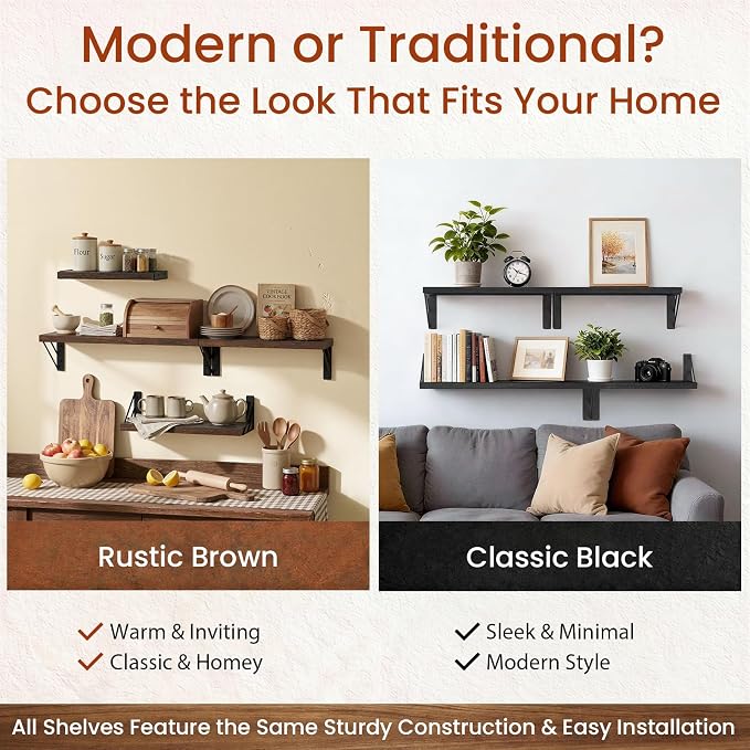 BAYKA Wall Shelves for Bedroom Decor, Floating Wall Shelves for Living Room - Image 7