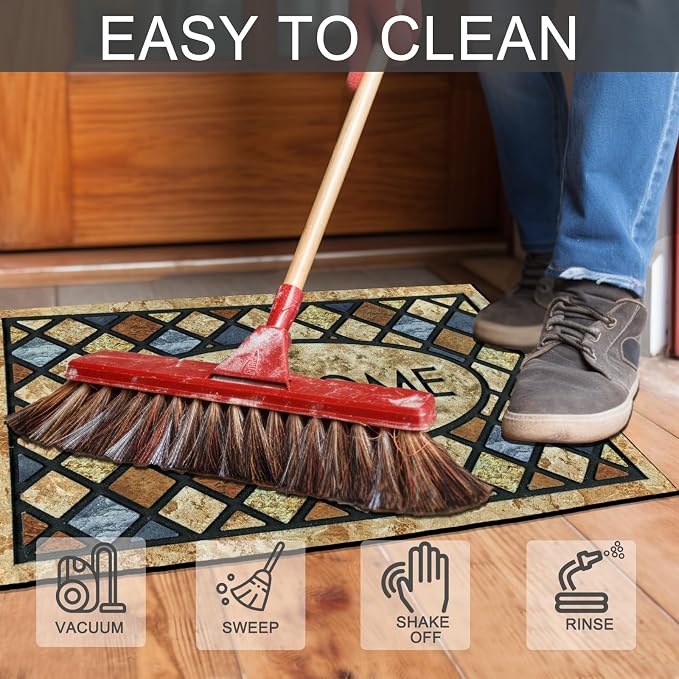 CHICHIC Welcome Door Mat 24x 36 Inch Front Doormat Outdoors - Image 5