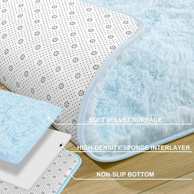 Merelax Soft Modern Indoor Shaggy Area Rug - Image 5