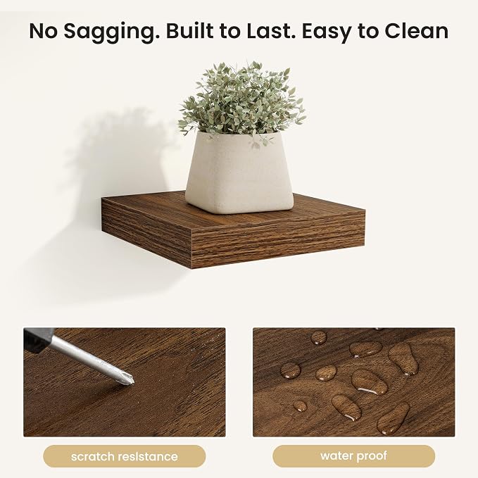 Fun Memories Rustic Wood Floating Shelves - Image 4