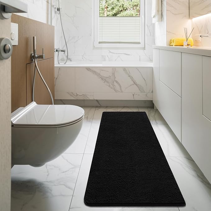 LOCHAS Luxury Bathroom Rug Shaggy Bath Mat 24 x 60 Inch, Washable Non Slip Bath - Image 7