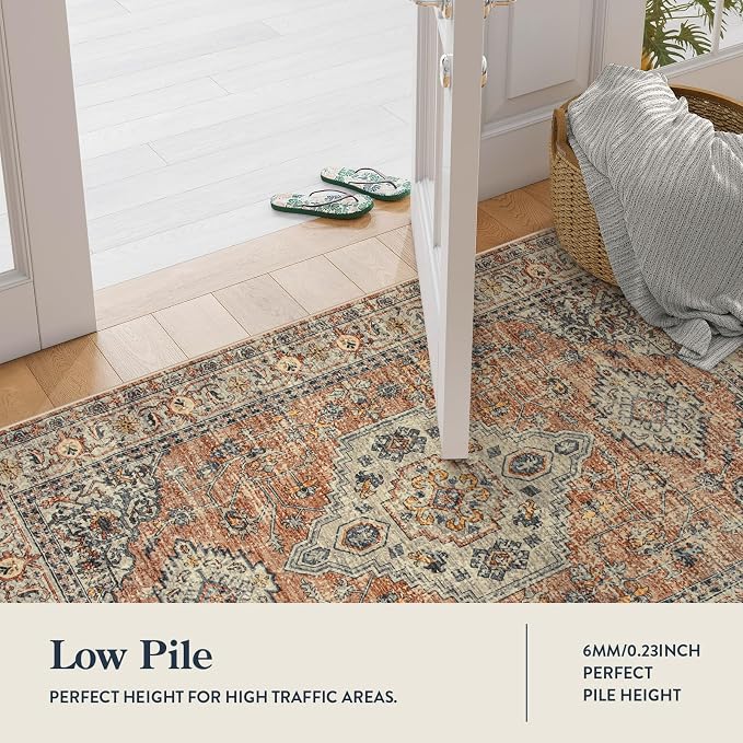 Lahome Oriental Washable Runner Rug, 2x6 Runner Rugs - Image 6