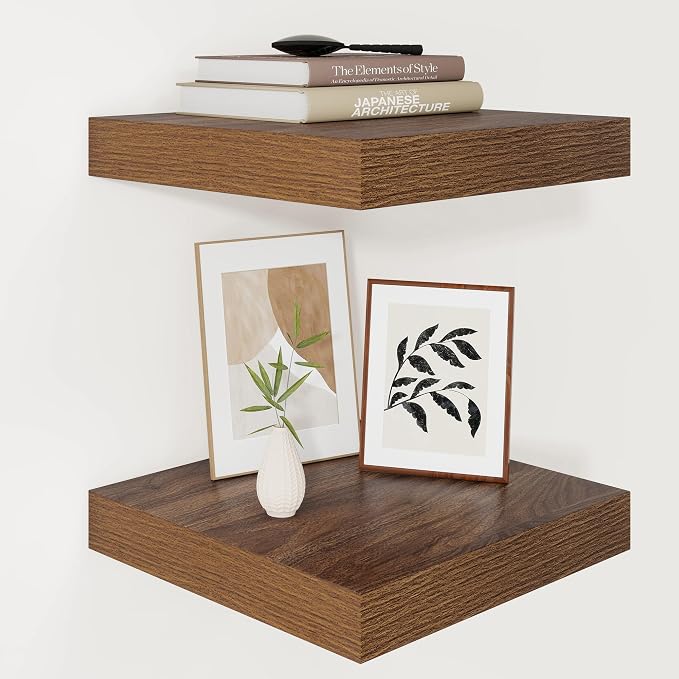 Vivelove Wide Floating Shelves for Wall 12 Inch Deep, 2 Inch Thick Shelf for by VIVELOVE