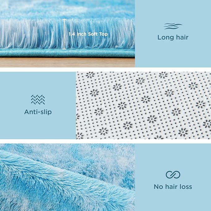 Litanika 8x10 Fluffy Shag Faux Fur Area Rug - Image 5
