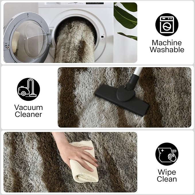 Meralax Area Rugs for Living Room Bedroom, Machine Washable 6x9 Feet Soft - Image 7