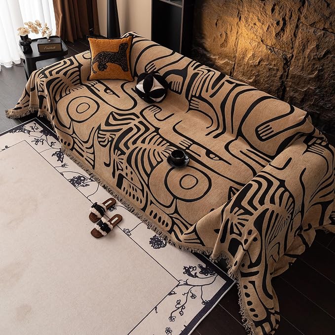 VClife Boho Sofa Cover Pet Sectional Couch Covers, Anti Slip Chenille Sofa - Image 8