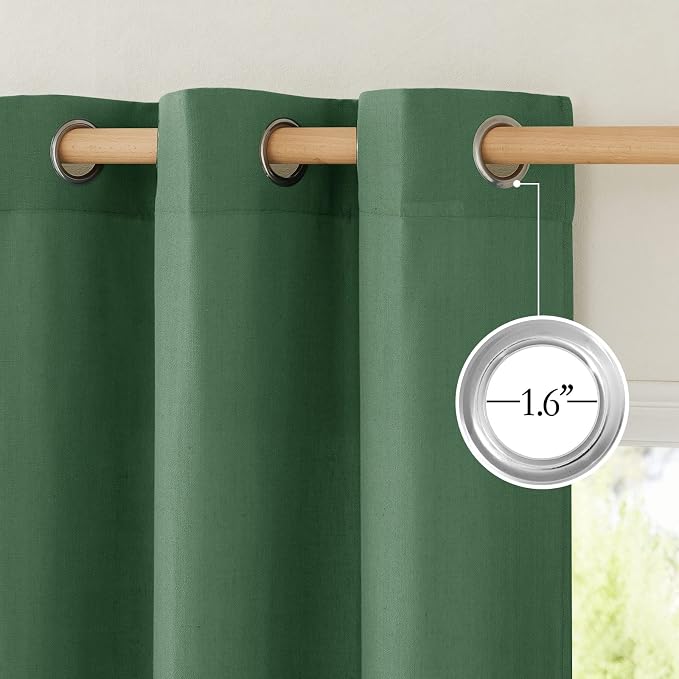 NICETOWN Rustic Linen 144 inch Long Curtains - Image 2
