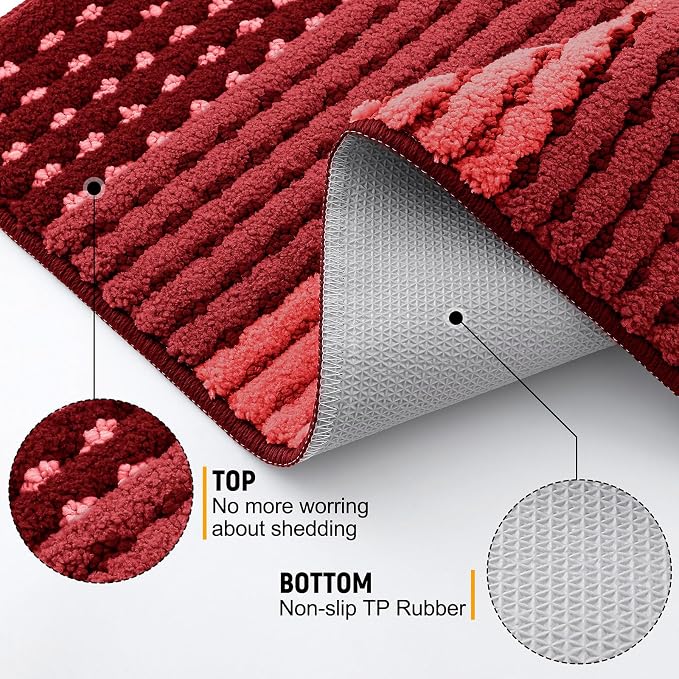 Kitinjoy Indoor Outdoor Door Mat, 48x30 Non-Slip Absorbent Dirt Trapper - Image 3