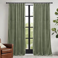 RYB HOME Sage Green Velvet Curtains 90 inches by RYBHOME