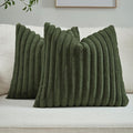 FUTEI Olive Green Decorative Throw Pillow Covers Set of 2, 28x28 Inch Soft by FUTEI