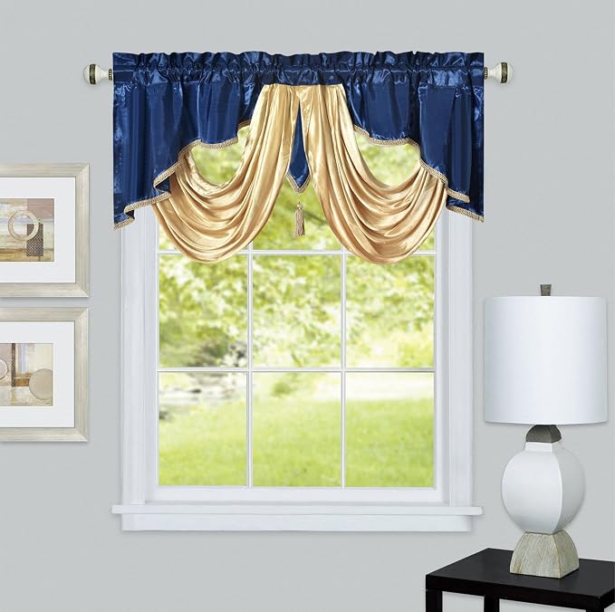 GOHD Valarie Fancy Window Valance. 54 x 18. Taffeta Fabric - Image 2