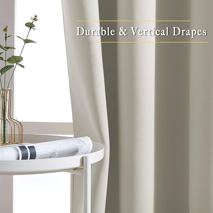 NICETOWN Blackout Natural Curtains - Image 5