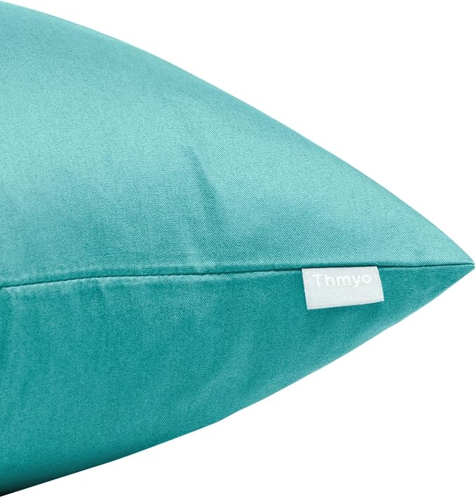 4-Pack 100% Cotton Lumbar Comfortable Solid Decorative Throw Pillow Case - Image 9