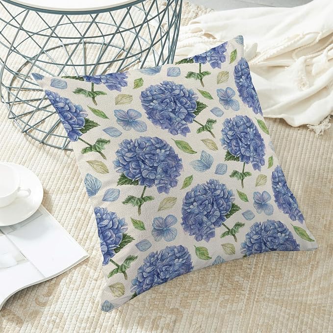 AEIOAE Spring Floral Pillow Covers 18x18 Inch Set of 2, Summer Outdoor Seasonal - Image 4