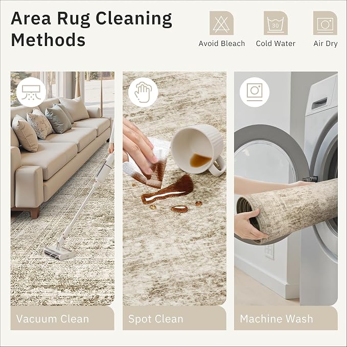 4x10 Wide Hallway Runner Rug: Washable Soft Rug Runners - Image 9