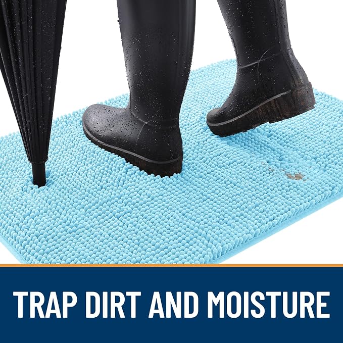 OLANLY Dog Door Mat for Muddy Paws 50x30, Absorbs Moisture and Dirt, Absorbent - Image 2