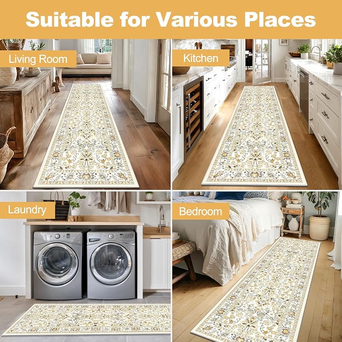 LOKHOM Washable Runner Rug, 2x8 Non-Slip Vintage Hallway Runner Rug - Image 7